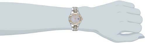 SEIKO Watch for Women - Diamond Collection - with 18 Diamond Accents, Solar Power, Mother-of-Pearl Dial, Two-Tone Rose Gold Stainless Steel Case & Bracelet, and Water-Resistant to 50m
