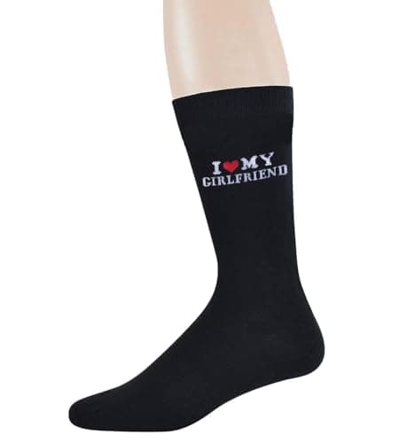 Gift for Boyfriend I Love My Girlfriend Socks Christmas Anniversary Valentines Gift for Boyfriend Socks Gift for Him
