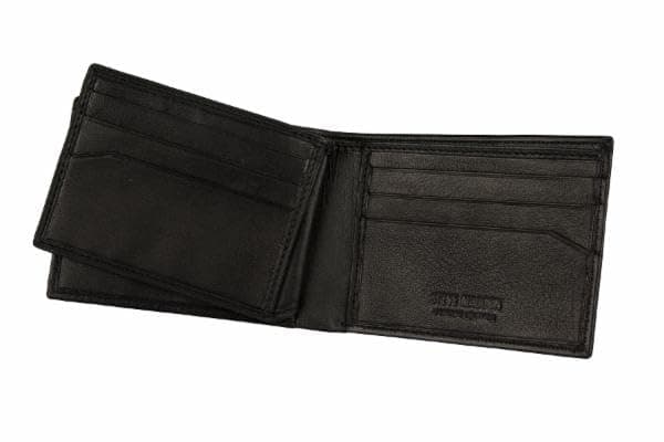 Steve Madden Men's Slim Leather Wallet with Extra Capacity Attached Flip Pockets