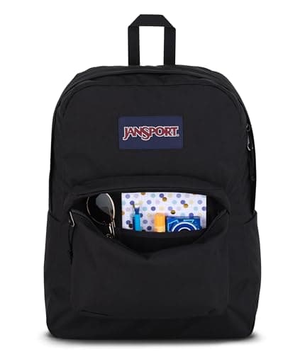 JanSport SuperBreak One Backpacks - Durable, Lightweight Bookbag with 1 Main Compartment, Front Utility Pocket with Built-in Organizer - Premium Backpack, Black