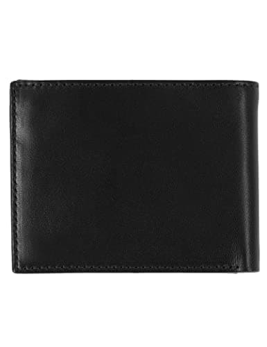 Steve Madden Men's Slim Leather Wallet with Extra Capacity Attached Flip Pockets