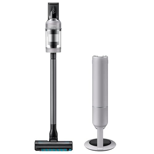 Samsung Bespoke AI Jet Lite Cordless Stick Vacuum with All-in-One Clean Station, 280AW Suction, Long Battery Life, Anti-Tangel Pet Tool, 2025, Pebble Gray, VS80F28DMP/AA