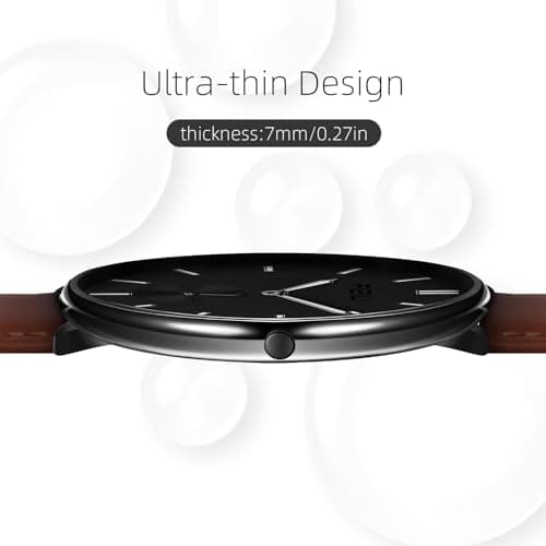 Watch Mens Watches Fashion Minimalist Ultra-Thin Watches for Men Waterproof Luminescent Hands Leather Strap