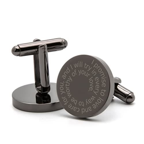 MUUJEE Cufflinks with Engraved Wood Gift Box