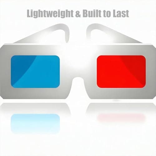 3D Glasses for Movies Red/Cyan Cardboard 3D Glasses in White Frame Anaglyph Cardboard for Movies