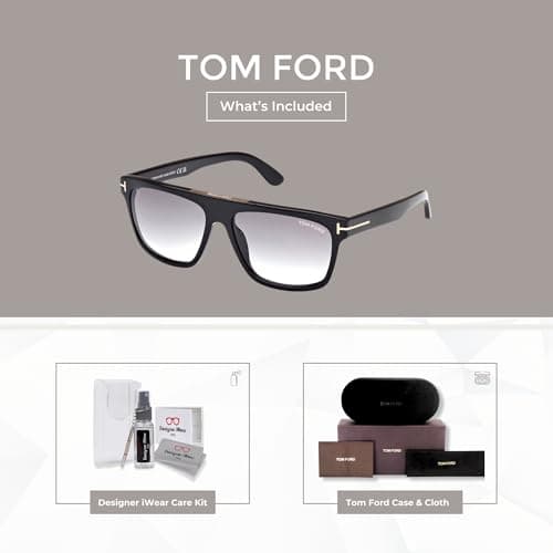 Tom Ford FT0628 Cecilio-02 Square Sunglasses for Men +BUNDLE with ACCESSORY EYEWEAR KIT