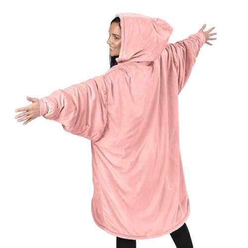 THE COMFY Original | Sherpa Lined Microfiber Fleece Wearable Blanket, Oversized Design with Hood and Pocket from Shark Tank