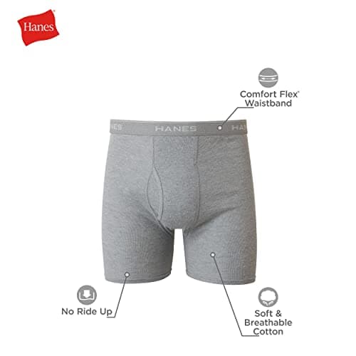 Hanes Men's Boxer Briefs, Cool Dri Moisture-Wicking Underwear, Cotton No-Ride-up for Men, Multi-Packs