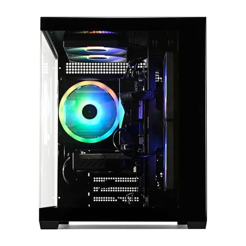 STORMCRAFT Sirius AI Gaming Desktop - Intel i5 14400F up to 4.7GHz, RTX 5060 GDDR7, 32GB DDR5 RGB 6000MHz, 1TB NVMe Gen4 SSD, Intel B760 Motherboard, 650W Gold PSU, Win 11 Home VR Ready