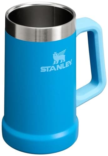 Stanley Stay-Chill Beer Stein 24 oz | Heavy Duty Big Grip Handle | Beer Tumbler Drink Cup, Holds 2 Cans | Insulated Stainless Steel Party Mug | BPA-Free | Matte Black