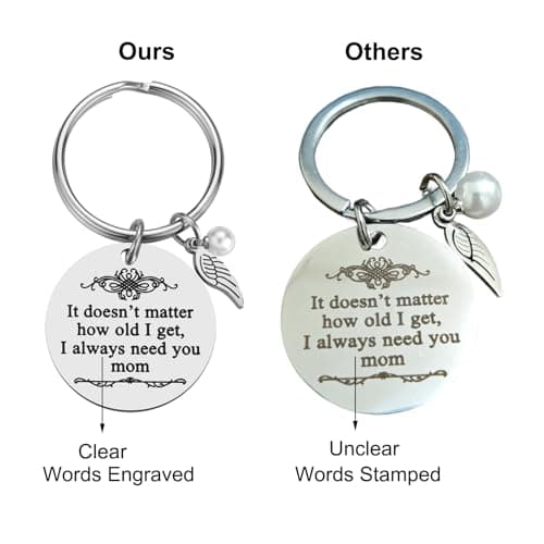 iJuqi Mother's Day Gifts from Daughter Son for Mom Birthday Valentine's Day Christmas Gifts Mom Keychain Mother Keyring