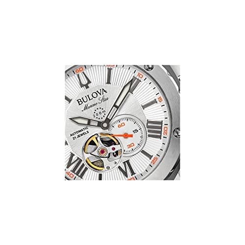 Bulova Men's Marine Star 'Series A' Automatic Watch with Orange Silicone Strap Style: 98A226