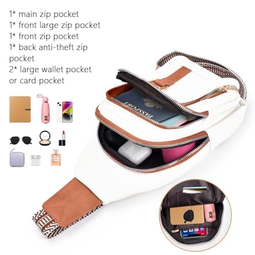 Crossbody Bags for Women Mothers Day Gifts for Mom Her Wife Birthday Gifts Small Sling Bag Leather Fanny Packs for Travel