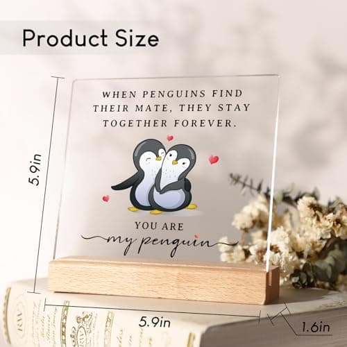 SteadStyle Gifts for Him Her Boyfriend Girlfriend - Wedding Anniversary Acrylic Plaque Gifts for Men Women, Birthday Gift for Wife Husband Couple, Wedding Gift, Valentines Day, Christmas, Mothers Day