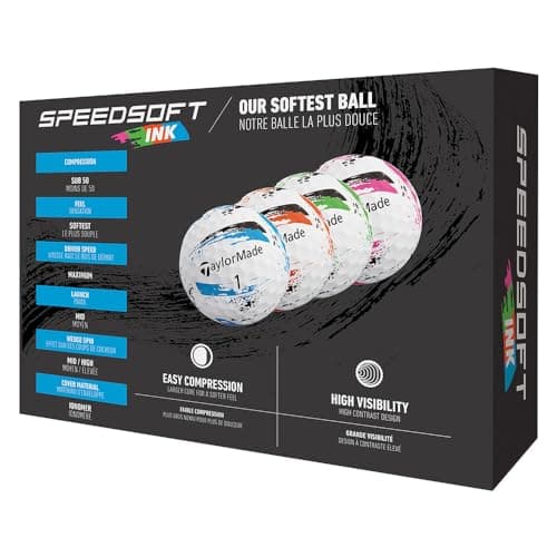 TaylorMade SpeedSoft Golf Balls, Maximum Distance with Ultra-Soft Feel, Perfect for Off The Tee and Around The Green