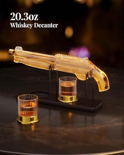 Whiskey Decanter Sets with 2 Glasses for Men Dad, The Wine Things Unique Gift for fathers day, Husband, Boyfriend, Anniversary Day Birthday Gift Ideas, Cool Drinking Accessories for Home Bar Party