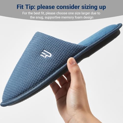 Takeaslip Mens Memory Foam Slippers Lightweight House Shoes for Indoor Outdoor Travel
