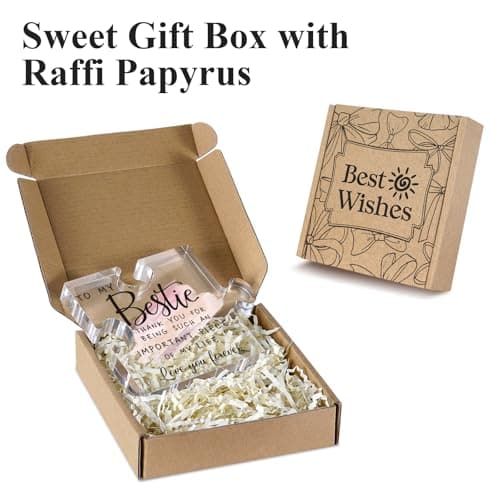 Bestie Gifts for Women Friendship - 0.6" Thickness Acrylic Puzzle & Gift Box,Gifts for Friends Female,Friend Keepsake for Women Birthday,Bff Soul Sister Work Bestie Gift for Thankgiving Present