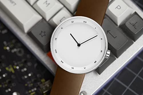 AGEN KGEN Mens Watches Ultra-Thin Minimalist Waterproof Fashion Simple Business Wrist Watch for Men Unisex Dress with Leather Band