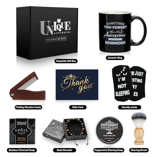 Sovyime Birthday Gifts for Men Who Have Everything, Luxury Gift Set for Men Birthday Gifts Ideas, Funny Men's Gift Baskets for Mens Him, Boyfriend Husband Anniversary Fathers Day Giftss for Dad Daddy