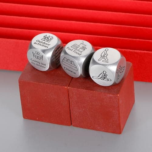 Funny Gifts for Wife Date Night Dice for Couple Valentines Gifts for Him Her Boyfriend 6 Year Anniversary Iron Gifts for Husband Food Decision Dice Wedding Gifts Stocking Stuffers for Women Men