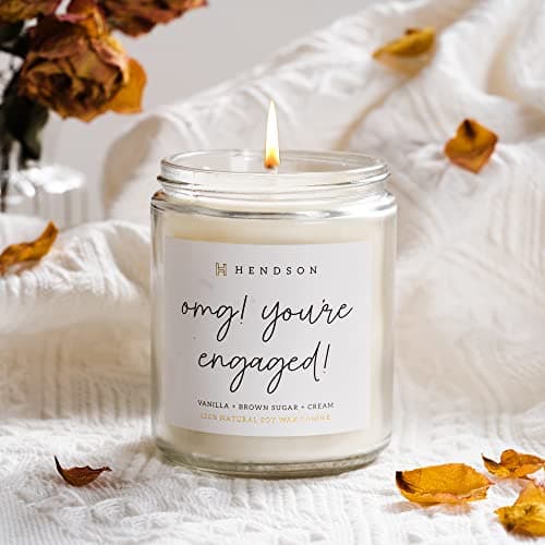 Engagement Gifts for Women - Wedding Candle, Bridal Shower, Bachelorette Party Gift for Bride to Be - Engaged Couple Fiance, Couples Gift - OMG Youre Engaged Candles