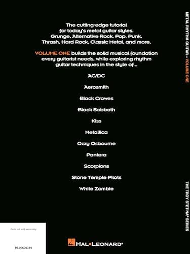 Metal Rhythm Guitar Vol. 1 Troy Stetina | Heavy Metal Guitar Method with Tabs and Online Audio | Rhythm Training for Beginners and Advanced Players | Electric Guitar Instructional Book 