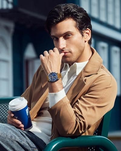 BENYAR BY BENYAR Watch for Men Analog Quartz Chronograph Waterproof Luminous Designer Mens Wrist Watches Business Work Sport Casual Dress Watch with Silicone Strap Elegant Gifts for Men