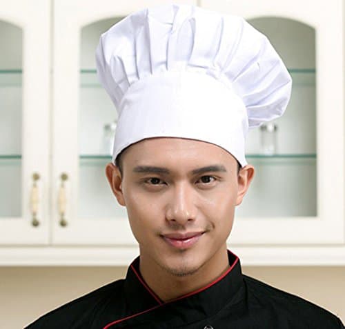 Hyzrz Chef Hat Adult Adjustable Elastic Baker Kitchen Cooking Chef Cap for Adult/Kids