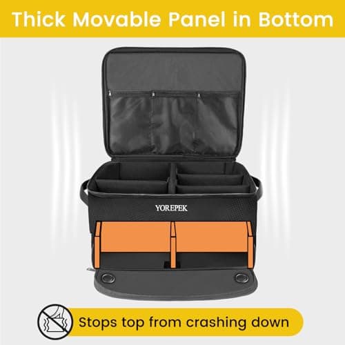 YOREPEK 2 Layer Golf Trunk Organizer, Golf Gifts for Men with Separate Ventilated Compartment for 2 Pair Shoes, Waterproof Car Trunk Locker for Balls, Tees, Clothes, Gloves, Accessories, Golfer Gifts