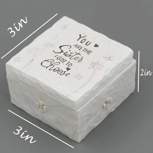 BORLESTA Gifts for Friends - Friend Gifts for Women, Friend Christmas Birthday Gifts for Friends - You're The Sister I Got to Choose - Sister Gifts from Sister, Friendship Hand-Painted Keepsake Box