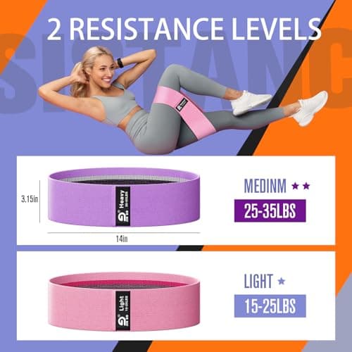Thick Fabric Booty Bands – Resistance Loop Bands for Glutes & Legs, Home Gym, Pilates & Yoga – JIN BD