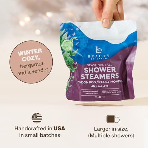 Lavender Shower Steamers Aromatherapy – USA Made with Bergamot Essential Oil, Valentines Day Gifts for Her, Large Shower Tablets for Women & Men, Stress Relief & Relaxing Calming Pamper Gifts