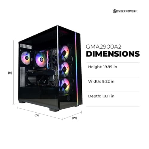 CyberPowerPC Gamer Master Gaming PC, AMD Ryzen 7 8700F 4.1GHz, GeForce RTX 5060 Ti 8GB, 16GB DDR5, 1TB PCIe 4.0 SSD, WiFi Ready & Windows 11 Home (GMA2900A2)