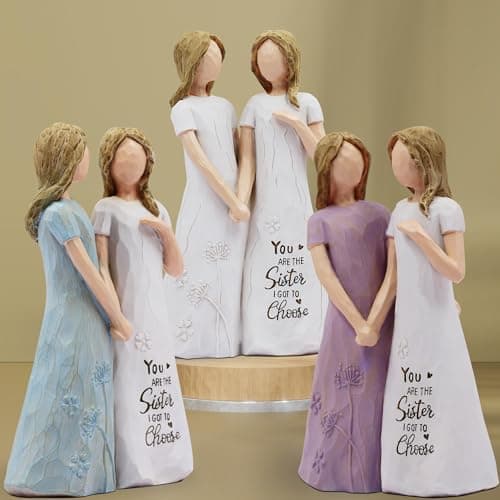 BORLESTA Best Friend Birthday Gifts for Women - Friendship Gifts for Women, Gifts for Friends Women, Sister Birthday Gifts, Bestie Gifts for Women - Friend Hand-Painted Figure