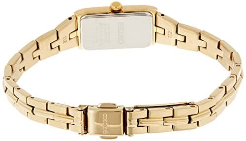 SEIKO Jewelry-Inspired Stainless Steel Watches for Women with Push 3-Fold Bracelet and Scratch-Resistant Hardlex Crystal, 30m Water-Resistant