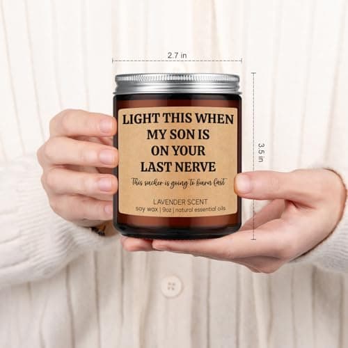 GSPY Scented Candle, Daughter in Law Gifts - Christmas, Birthday Gifts for Daughter in Law, Sons Girlfriend - DIL Present from Mother in Law - Funny Wedding, Bridal Shower Presents for Future New DIL