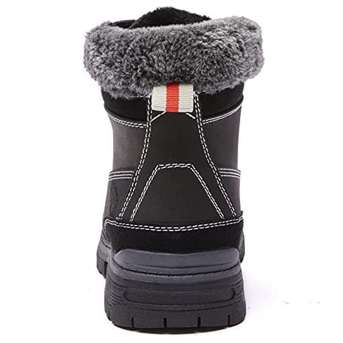 ANJOUFEMME Womens Hiking Snow Winter Boots - Waterproof Work Ankle Boots for Women Comfortable Warm Fur Boots for Backpacking Cycling