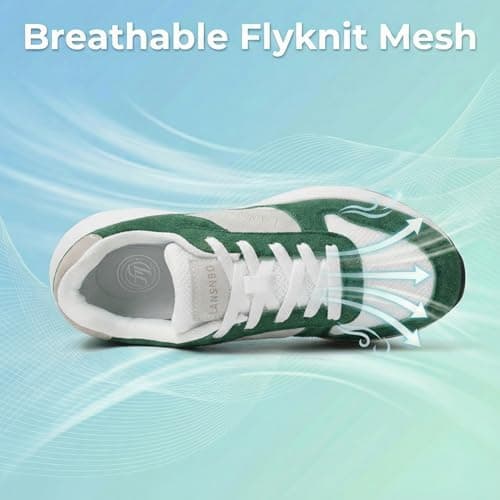 LANSNBO Women's Running Walking Shoes Wide Cushioned Comfortable Breathable Lightweight Non-Slip Athletic Fashion Sneakers for Tennis Gym Workout Fitness Cross Training Casual Footwear