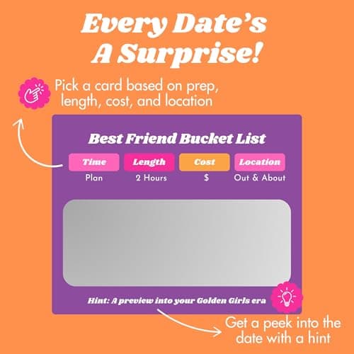 Best Friend Bucket List Scratch Off Cards – 35 Fun Adventure Date Ideas for Friends – Unique Gift for Women, Besties, or BFFs – Fun Friendship Gift for Birthdays or Holidays