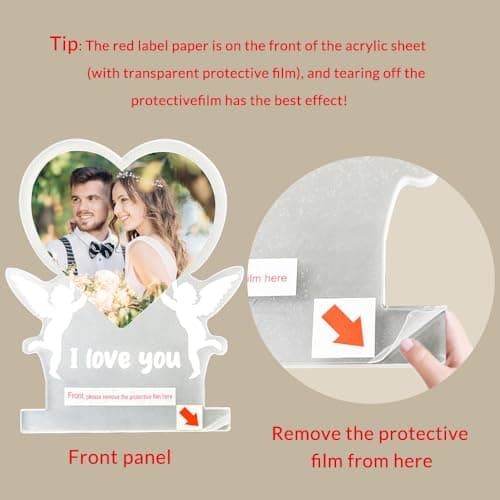Personalized Anniversary Couple Gifts for Him & Her, Custom Picture Frames with Photo, Personalized Photo Frame with Night Light, Personalized Birthday Gifts for Women & Men