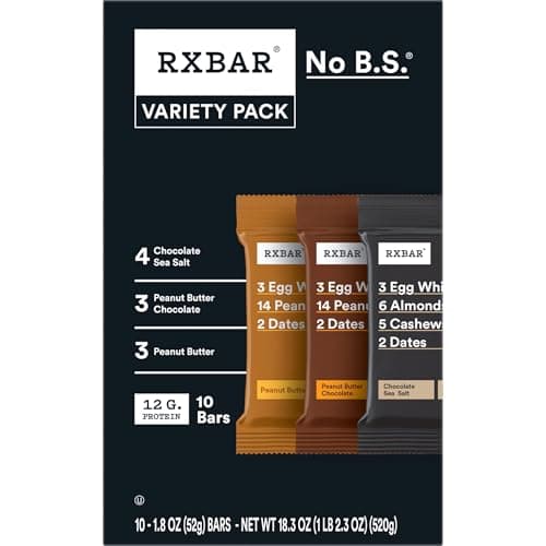 RXBAR Protein Bars, Protein Snack, Snack Bars, Variety Pack, 18.3oz Box (10 Count)