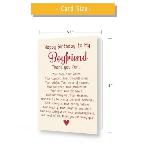 Happy Birthday Card & Gifts for Boyfriend,Funny Birthday Card for Boyfriend,Romantic Birthday Gifts for Boyfriend,Happy Bday Card