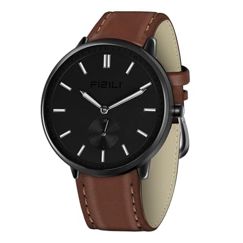 Watch Mens Watches Fashion Minimalist Ultra-Thin Watches for Men Waterproof Luminescent Hands Leather Strap