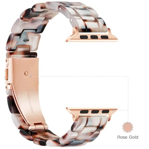 Lightweight Resin Band For Apple Watch Series 11 10 SE 9 8 7 6 5 4 3 2 1 Ultra 3 2, Fashion Adjustable Replacement Strap for iWatch Bands 38mm 40mm 41mm 42mm 44mm 45mm 46mm 49mm for Women Men
