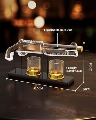Whiskey Decanter Sets with 2 Glasses for Men Dad, The Wine Things Unique Gift for fathers day, Husband, Boyfriend, Anniversary Day Birthday Gift Ideas, Cool Drinking Accessories for Home Bar Party