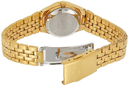 SEIKO Women's SYMA04 Seiko 5 Automatic Gold Dial Gold-Tone Stainless Steel Watch