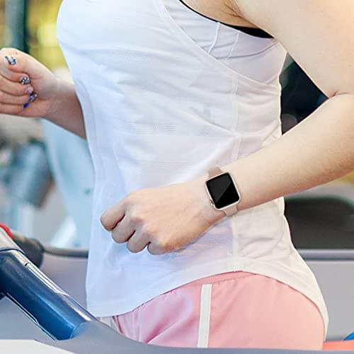 Thin Slim Band Compatible with Apple Watch 38mm 40mm 41mm 42mm 44mm 45mm 46mm 49mm, Replacement Silicone Sport Strap for iWatch Series 11/10/9/8/7/6/5/4/3/2/1 Ultra SE Women Men, Milk Tea