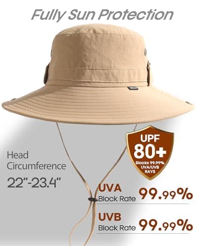 FURTALK Sun Hats for Men Fishing Hat UPF 80+ Foldable Wide Brim Outdoor Hiking Beach Summer Hats
