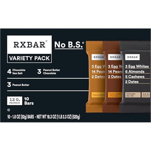 RXBAR Protein Bars, Protein Snack, Snack Bars, Variety Pack, 18.3oz Box (10 Count)